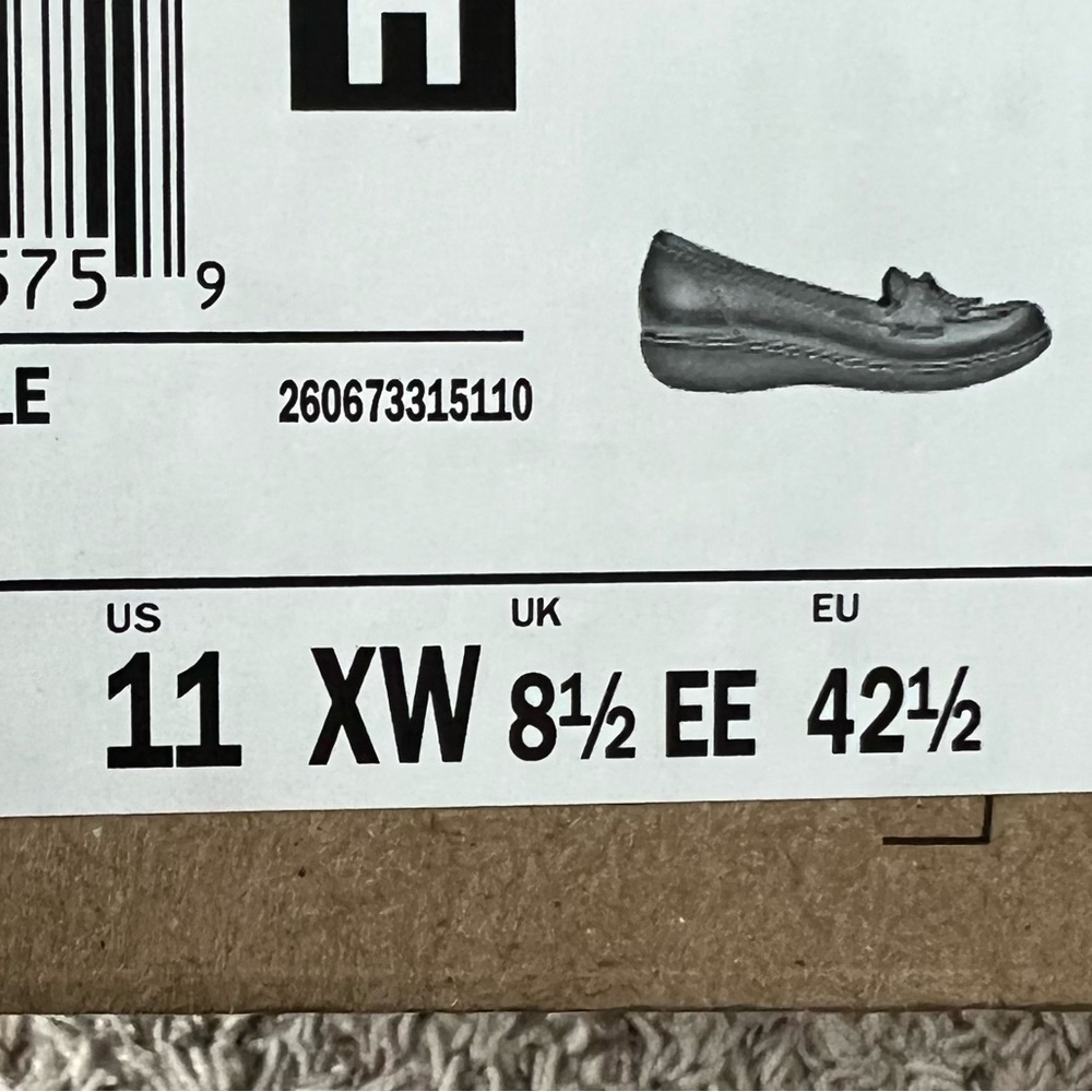 Clark’s Black Women’s Loafers Flats Shoes Size 11 XW  New in Box - Picture 14 of 15